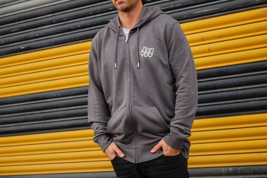 SECOND STRIKE ZIP UP HOODED SWEATSHIRT